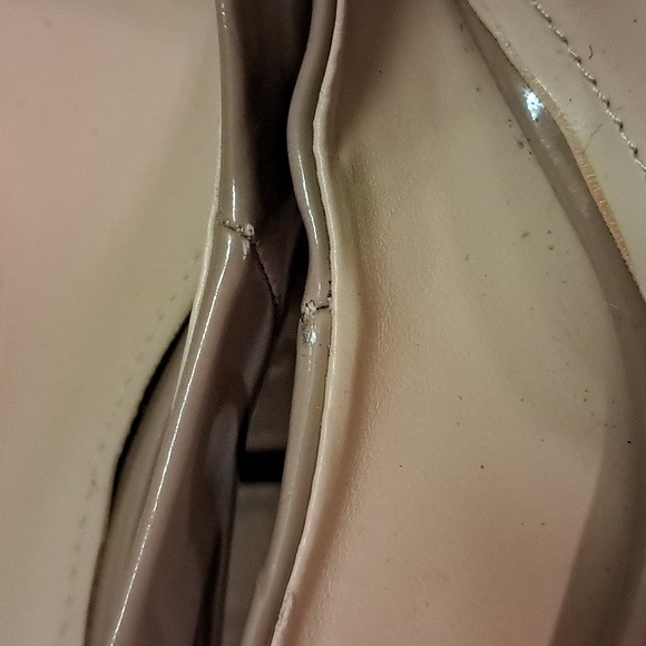 BCBGeneration Heels Women's 8 Tan Patent Office Career Evening Formal Minimalist - Picture 3 of 7